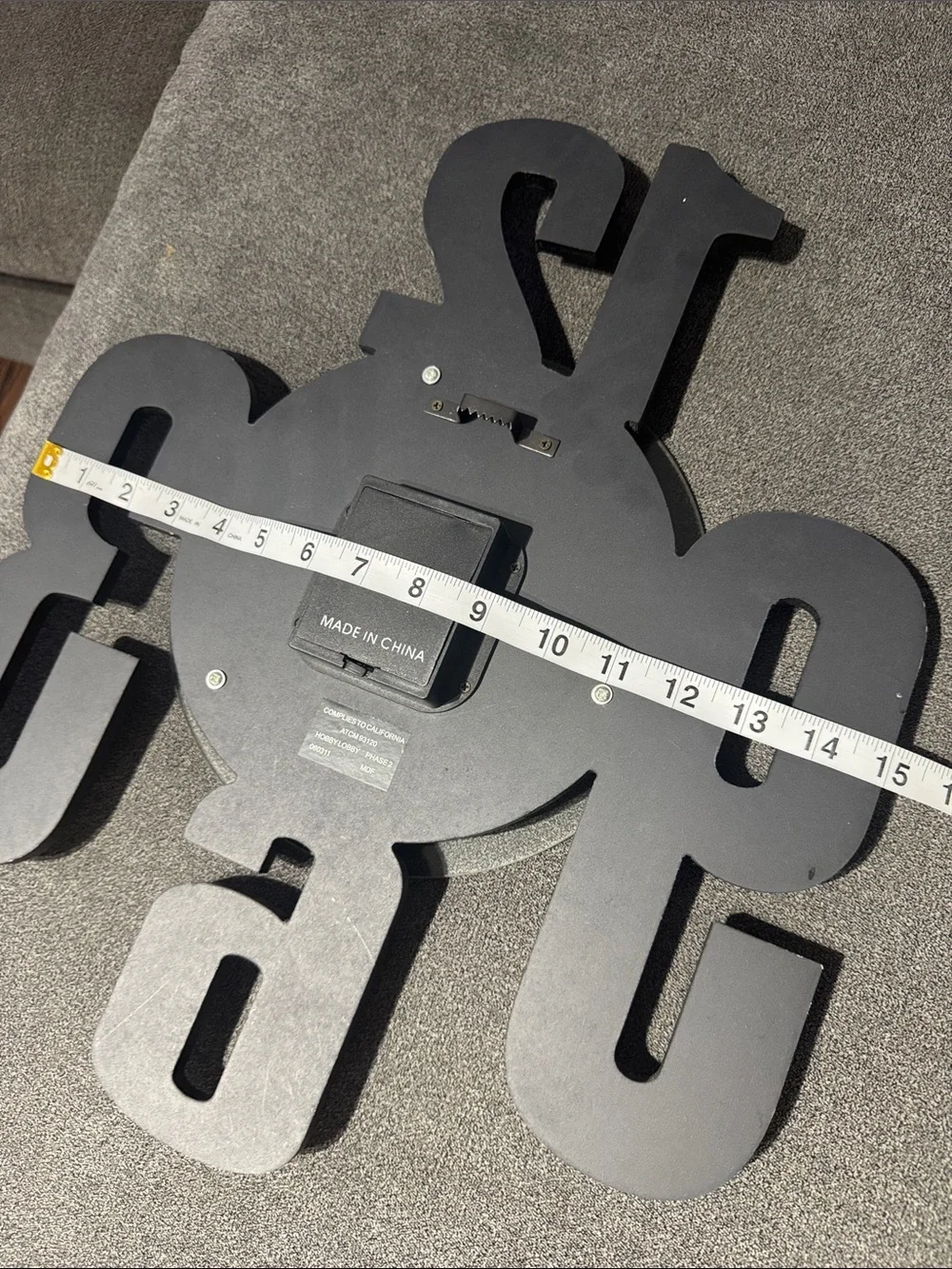 Modern Black Numbered Wall Clock
